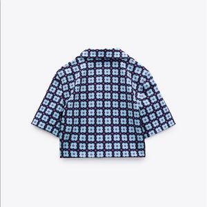 Zara Geometric Print Polo
